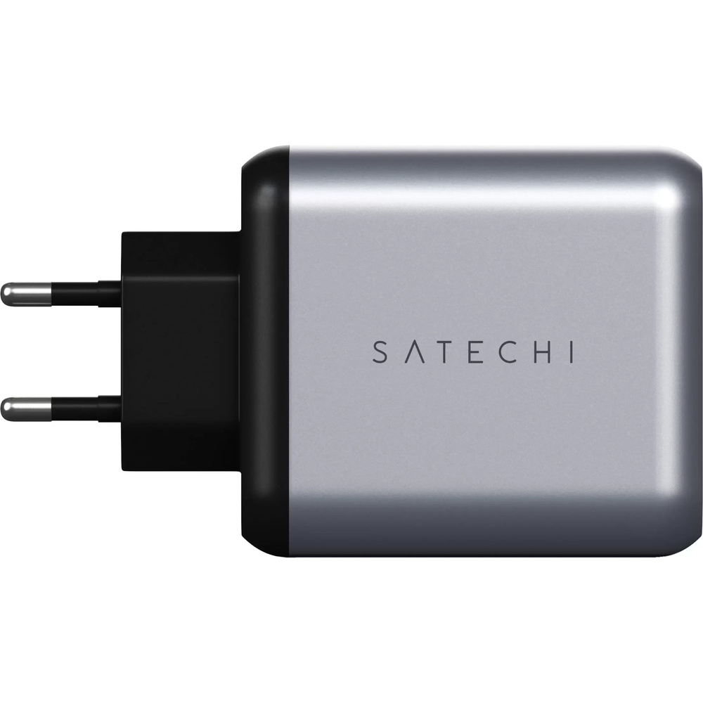 Сетевое зарядное устройство Satechi 30W Dual-Port Travel Charger. Цвет серый космос.